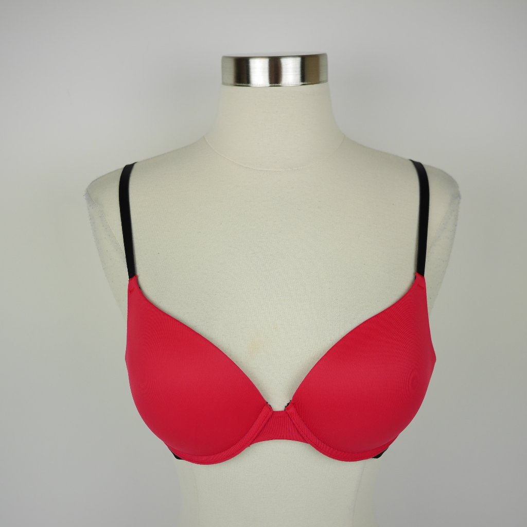 Victoria's Secret Pink Women's 32c - Red Push Up Padded Bra Wear Everywhere